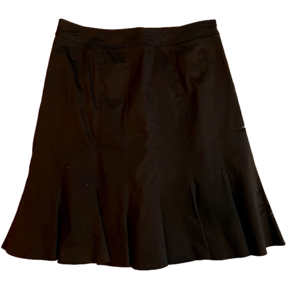 Anne Klein Brown High Waist Pleated Midi Skirt Like New Condition Size 10